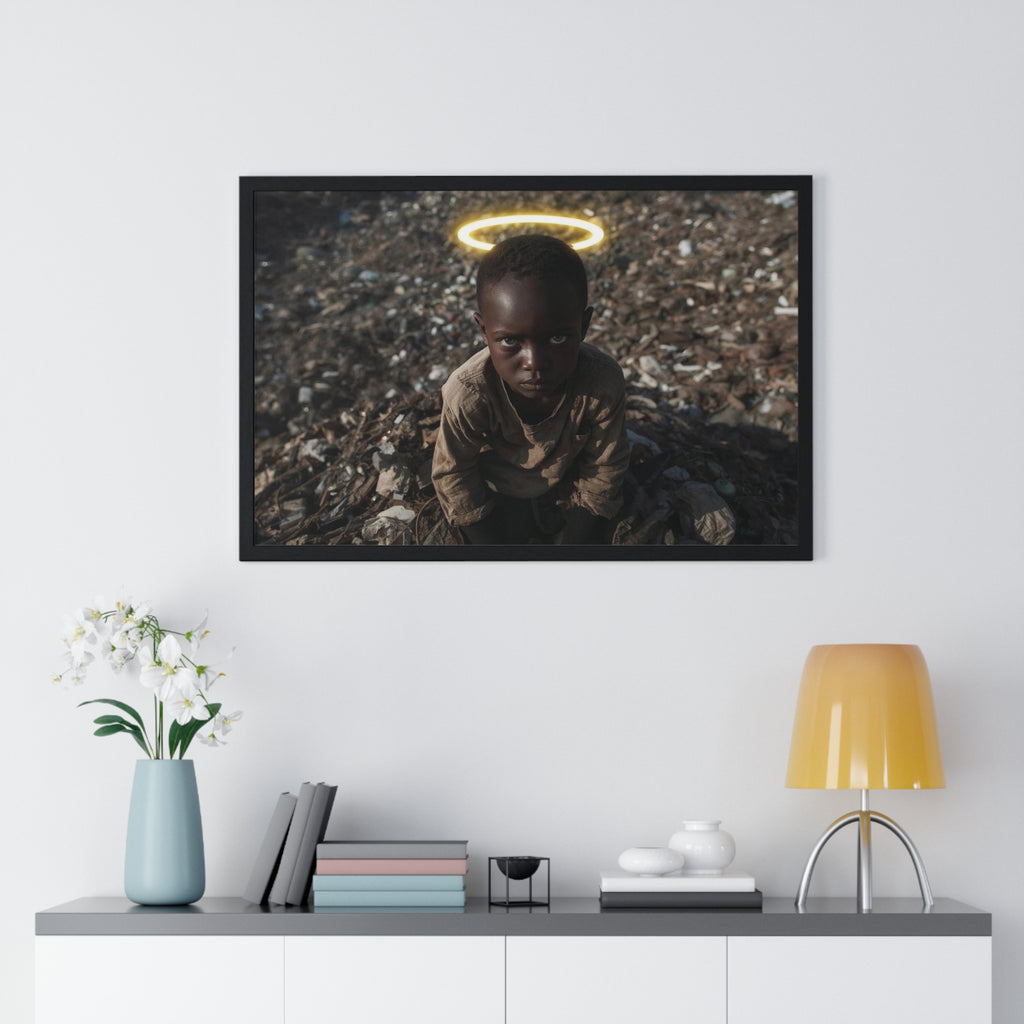 Halo Child Framed Poster — Horizontal Fine Art Print