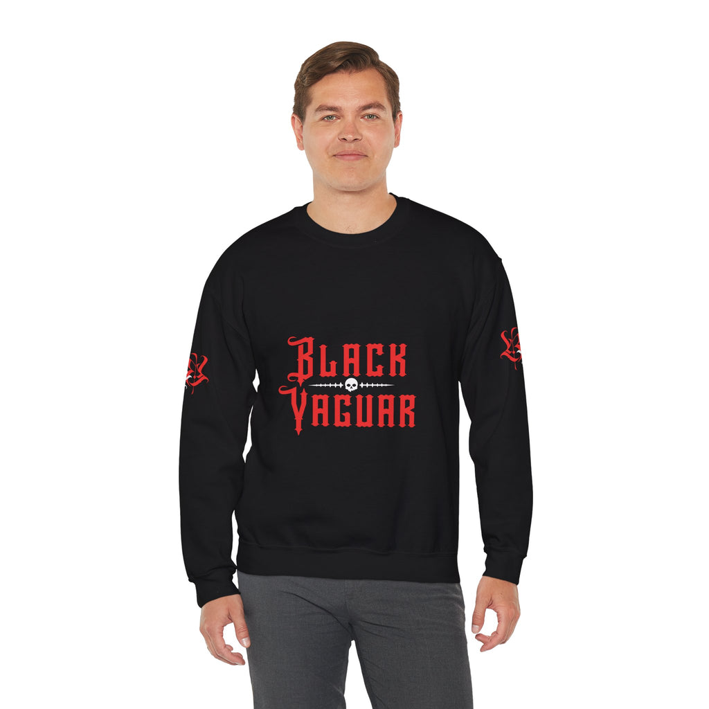 Black Jaguar Vintage Coin Graphic Crewneck Sweatshirt