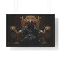 Dark Throne Hooded King Poster — Framed Wall Art with Leopards