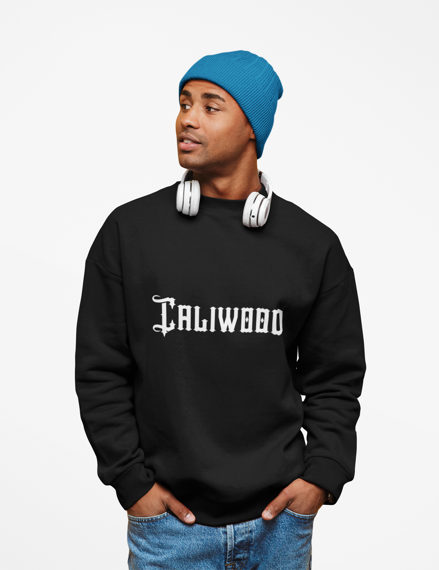 Caliwood Crewneck Sweatshirt — Retro Caliwood Cristo Rey