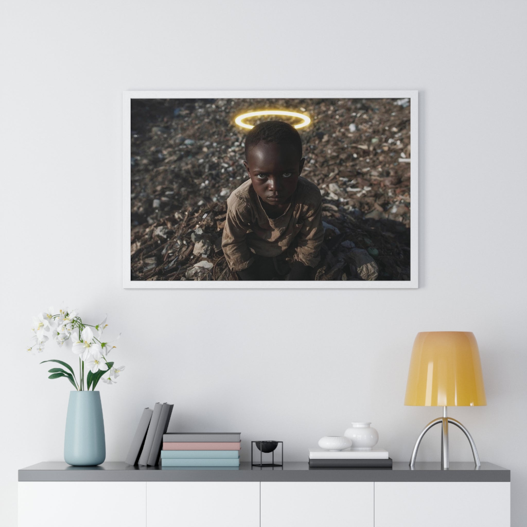 Halo Child Framed Poster — Horizontal Fine Art Print